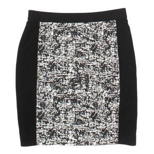 Halston Skirt Black Ivory Large